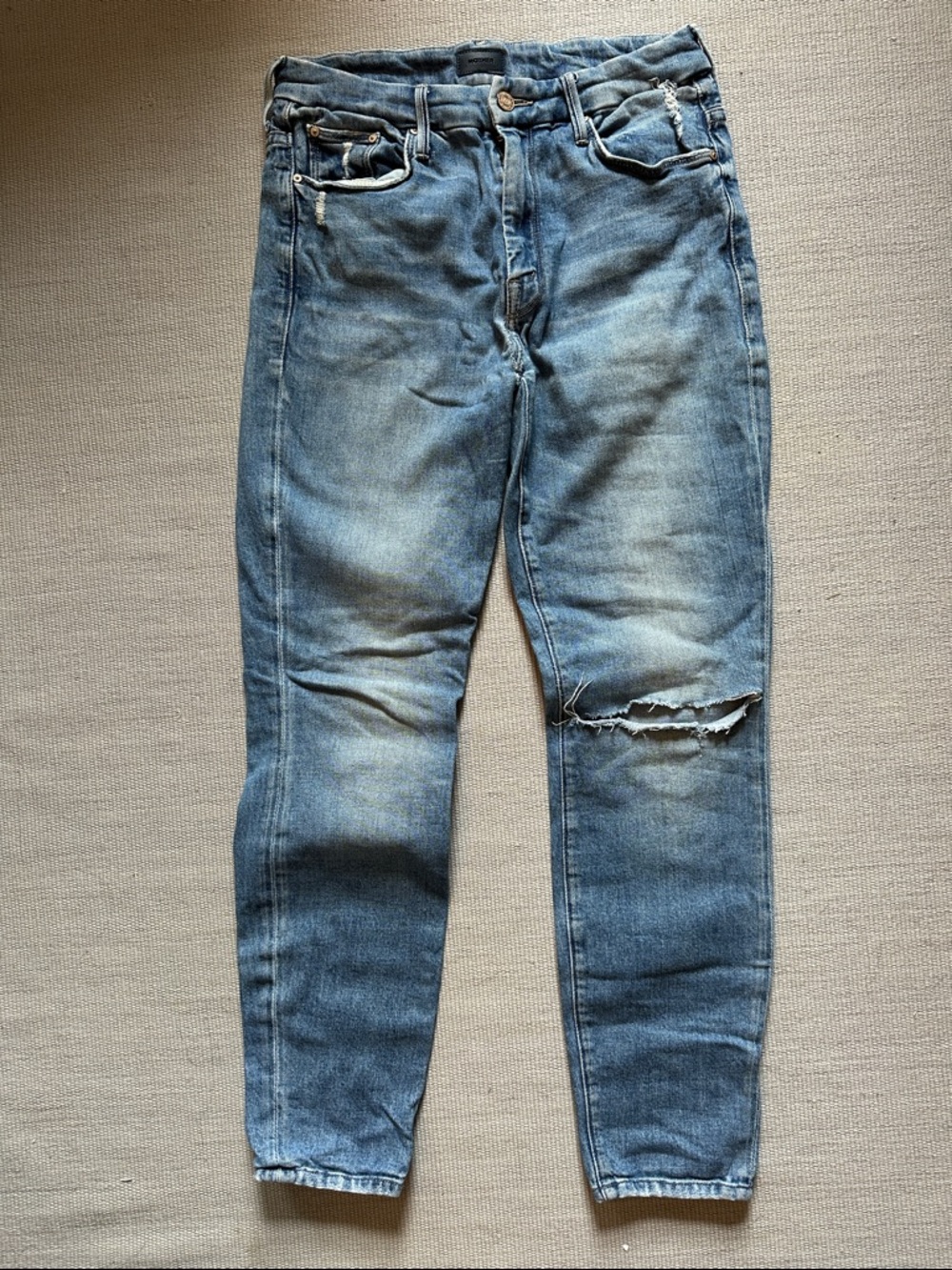 Mother High Waisted Looker Ankle Jeans